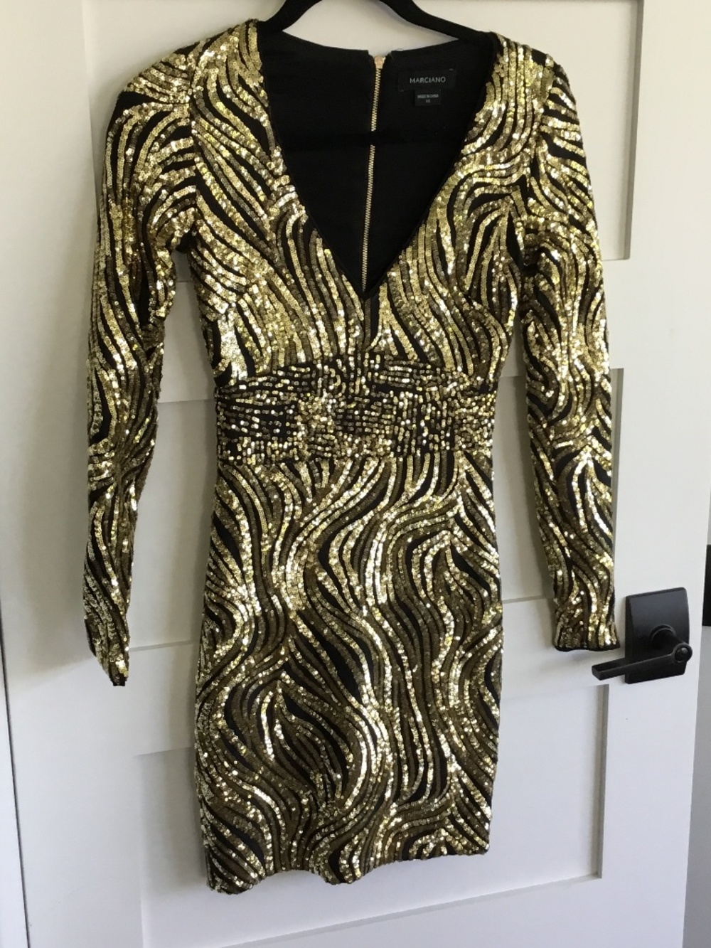 Marciano gold sequin dress